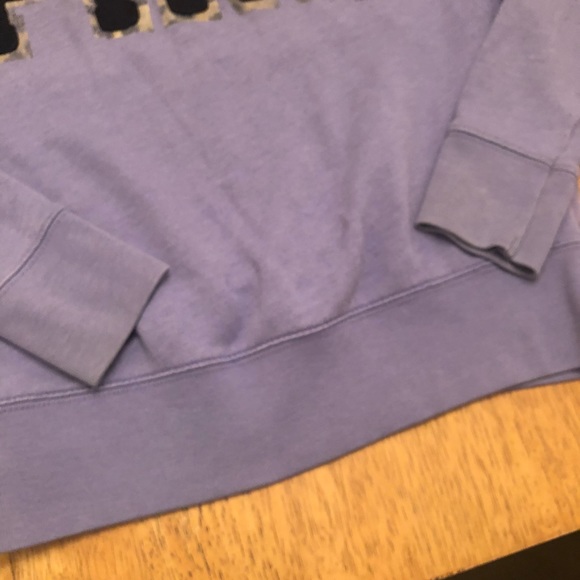 Pink sweatshirt with leopard print trim nice Sz S - Picture 5 of 7